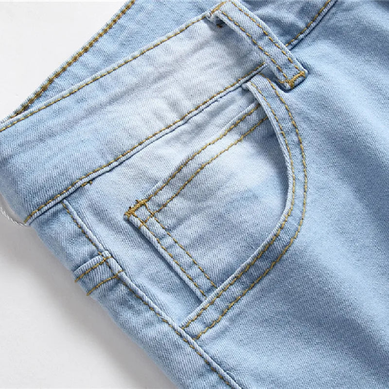 Light blue denim jeans